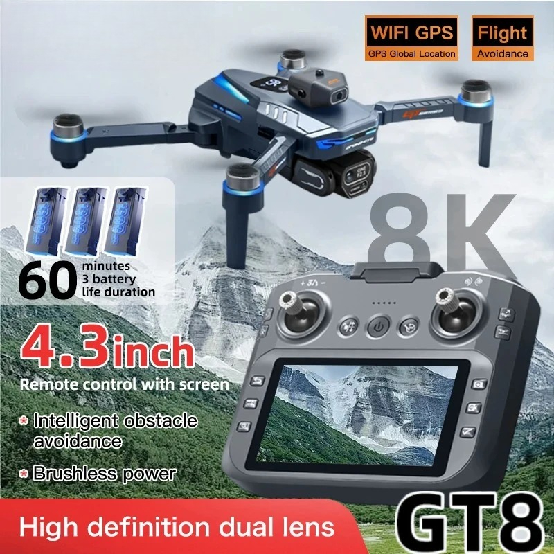 Drone Gt8 Rc - Оригинальный дрон GT8 8K с профессиональной
