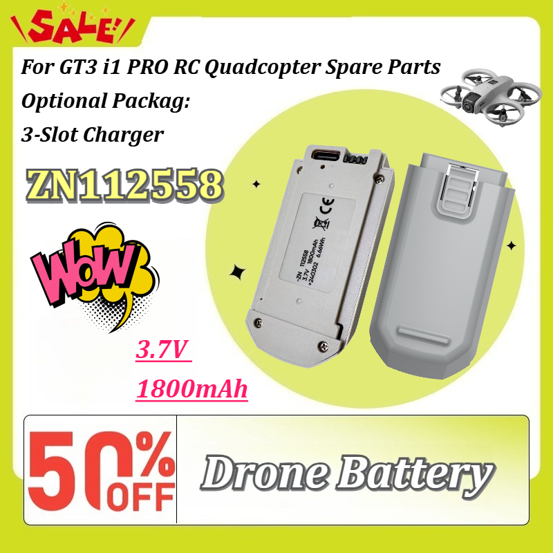 Drone Gt3 Rc - Новые сменные аккумуляторы ZN112558 3.7V 1800mAh