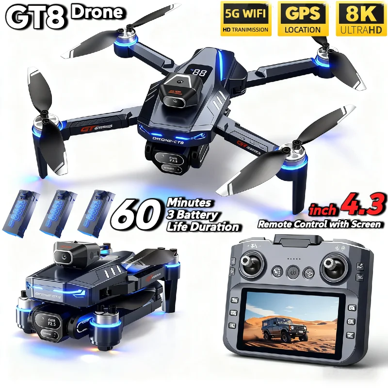 ГОРЯЧИЙ Для LSRC GT8 Дрон 4K П – обзор и цена Drone Gt8 Rc