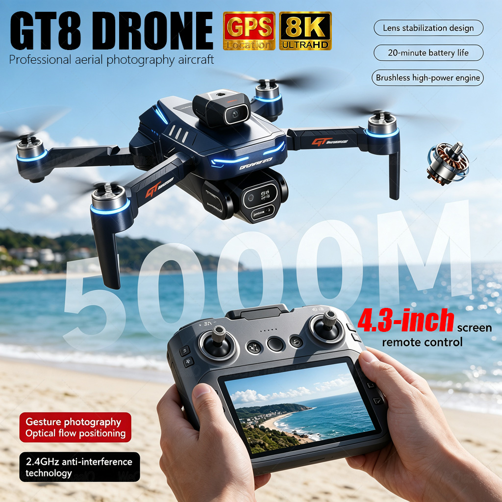 НОВЫЙ Дрон GT8 HD RC с двумя п – обзор и цена Drone Gt8 Rc